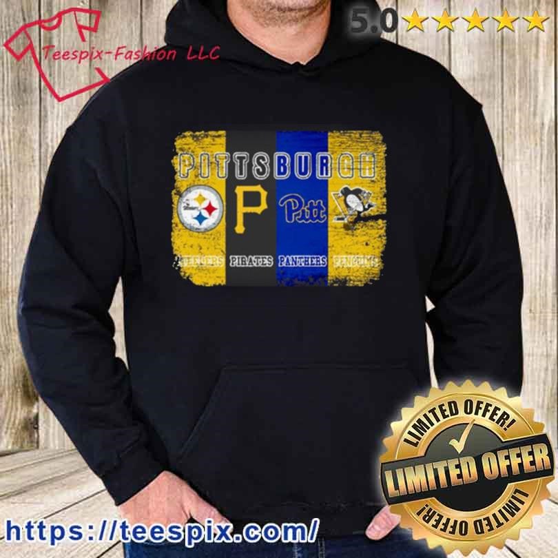 Pittsburgh steelers Pittsburgh pirates Pittsburgh panthers Pittsburgh  penguins logo shirt, hoodie, sweater, long sleeve and tank top