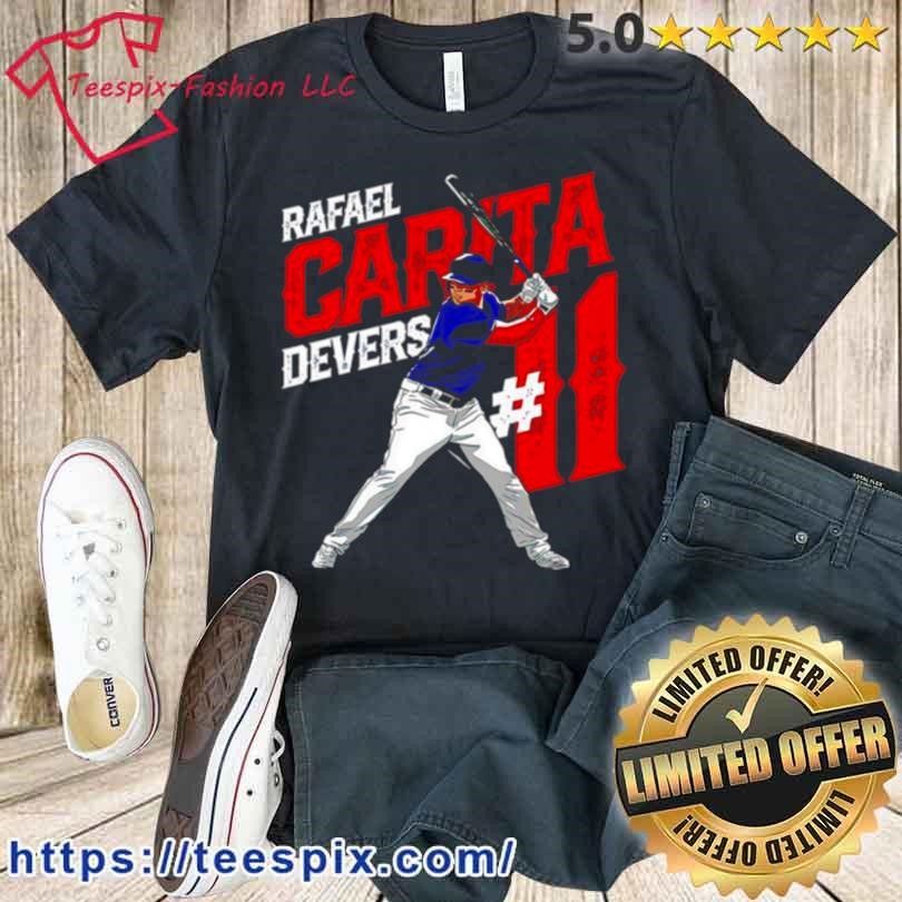 Rafael Devers Carita Name and Number Boston Baseball Shirt