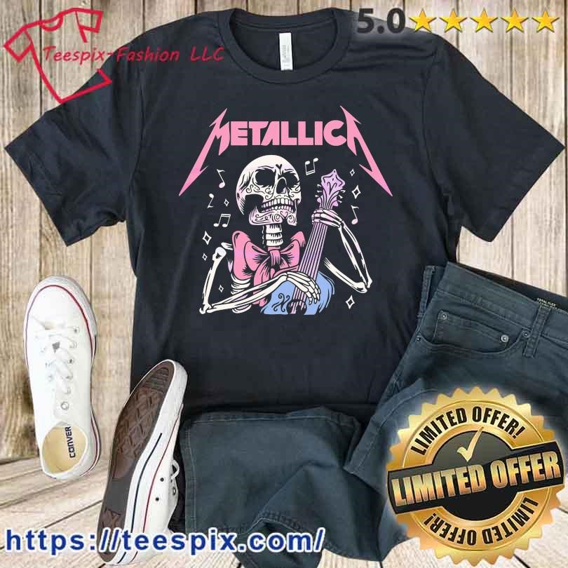 Metallica Unisex Shirt, Distressed Guitar Tee, Vintage Band Tee