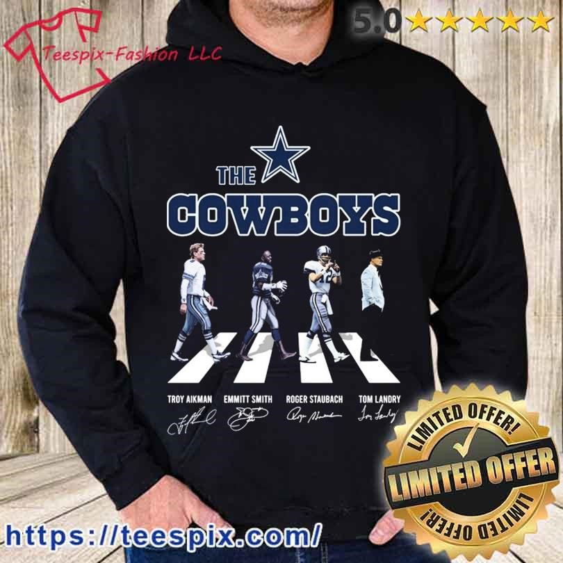 The Cowboys Abbey Road Troy Aikman Emmitt Smith Roger Staubach And Tom  Landry Shirt - Teespix - Store Fashion LLC