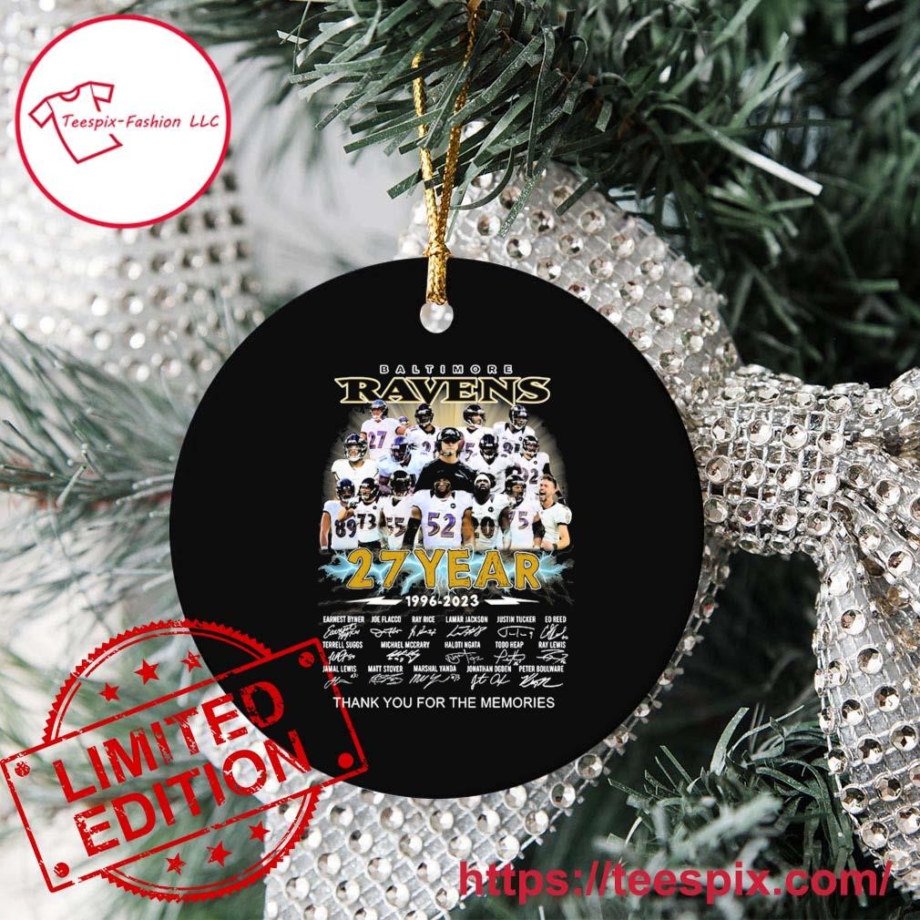 Baltimore Ravens Merry Christmas Circle Ornament