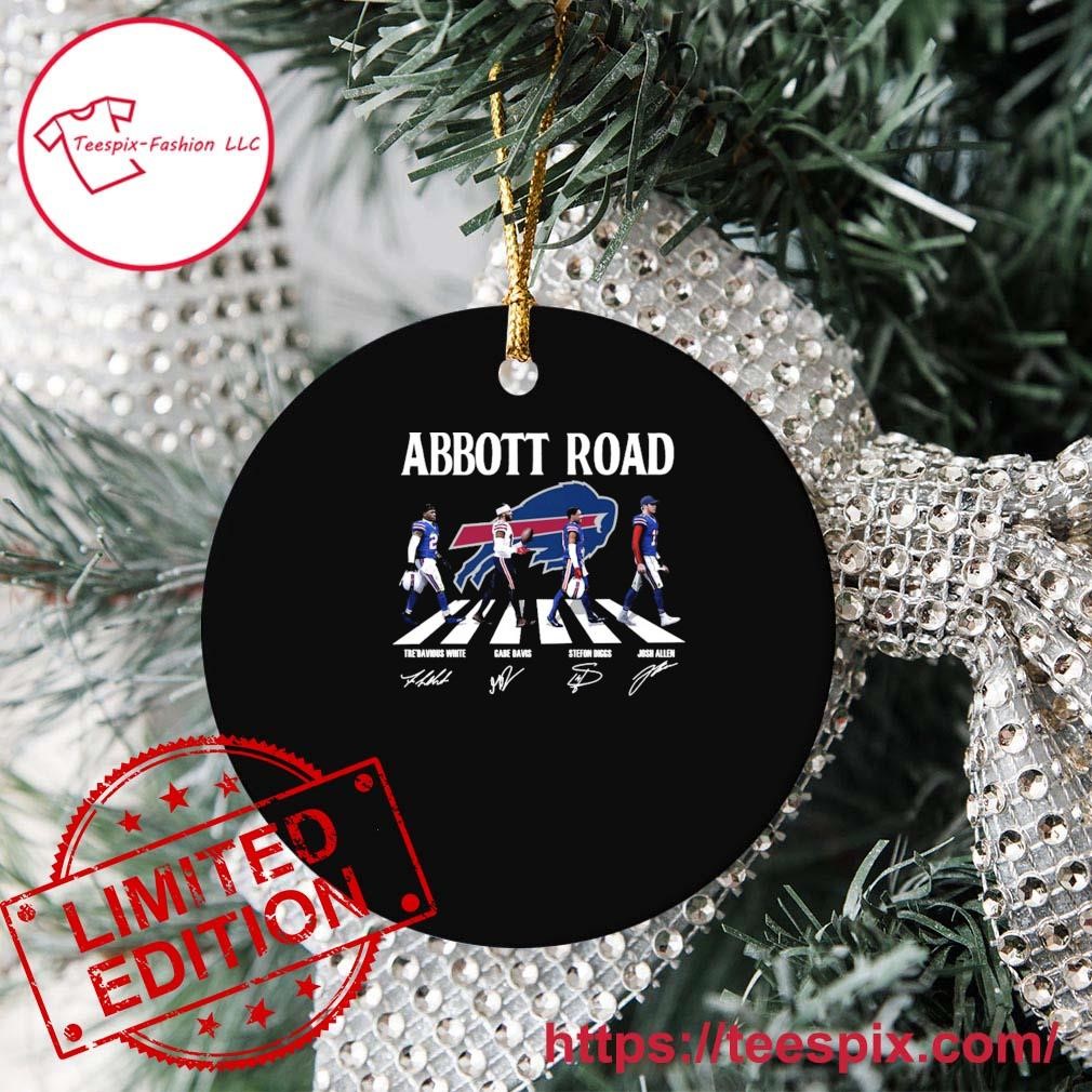 Buffalo Bills Abbott Road White Davis Diggs And Allen Signatures Ornament -  Teespix - Store Fashion LLC