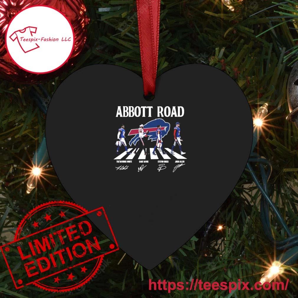 Buffalo Bills Abbott Road White Davis Diggs And Allen Signatures Ornament -  Teespix - Store Fashion LLC