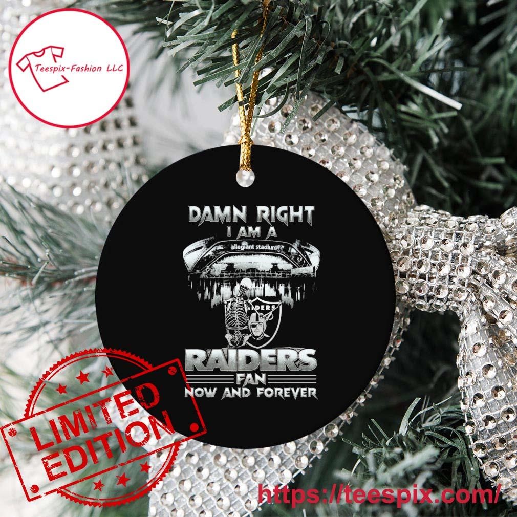 Oakland Raiders Silver Star Ornament