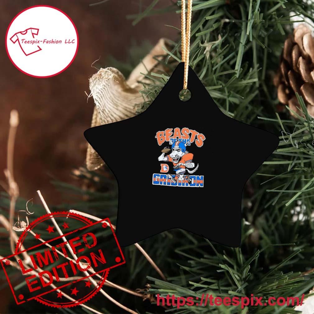 Denver Broncos Christmas Merry Christmas Circle Ornament