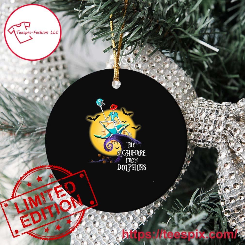 Miami Dolphins Snowflake Christmas Ornament