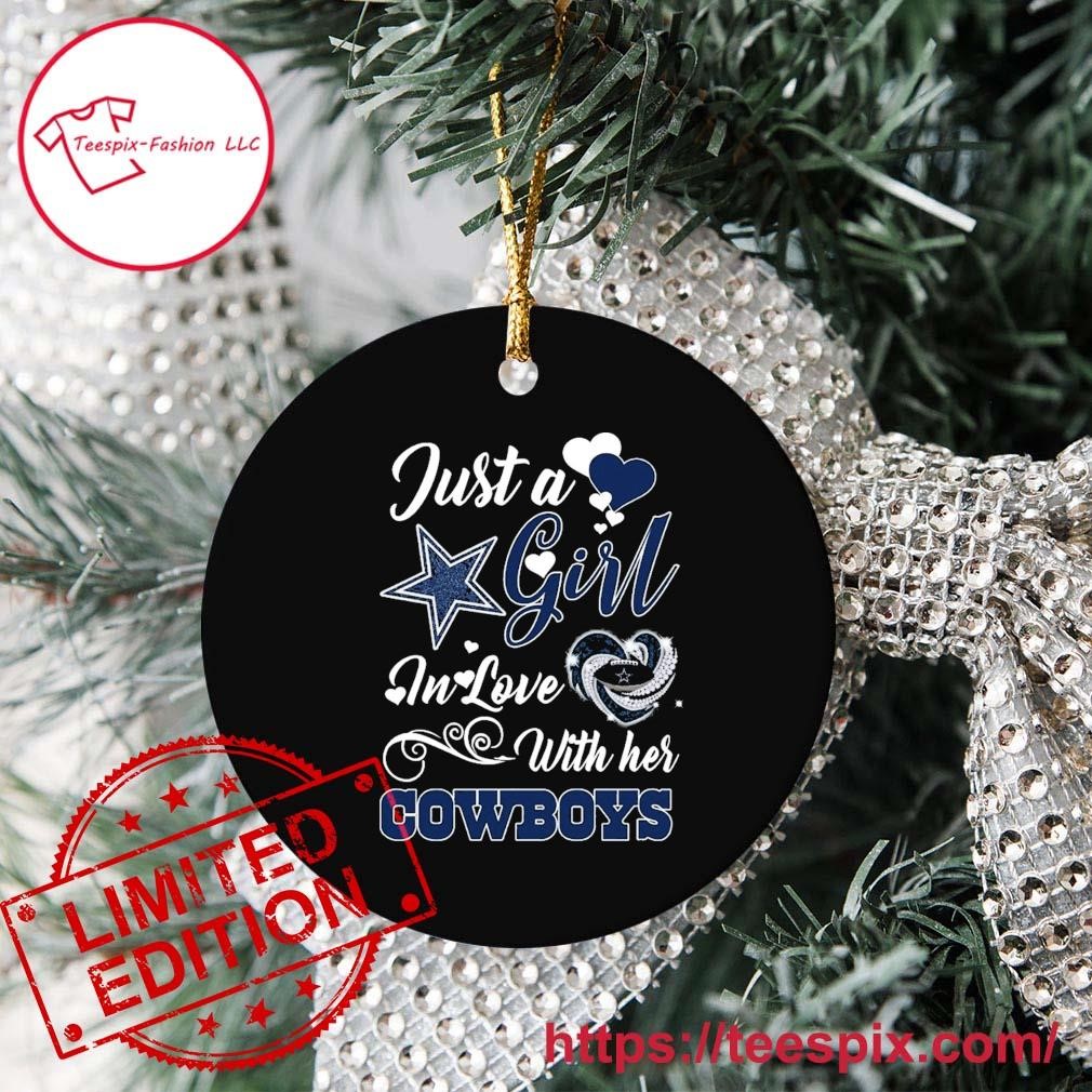 Dallas Cowboys Christmas Merry Christmas Circle Ornament