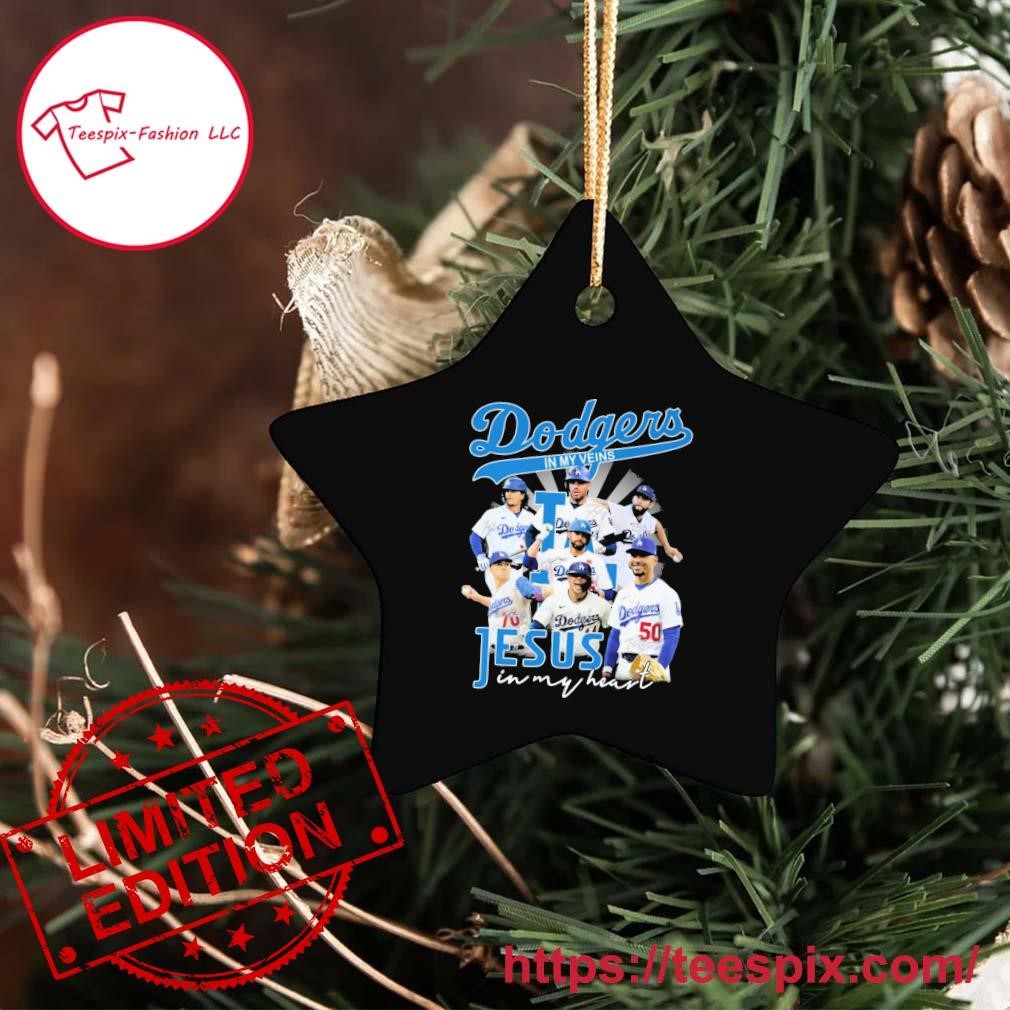 Dodgers In My Veins Jesus In My Heart 2023 Signatures T Shirt