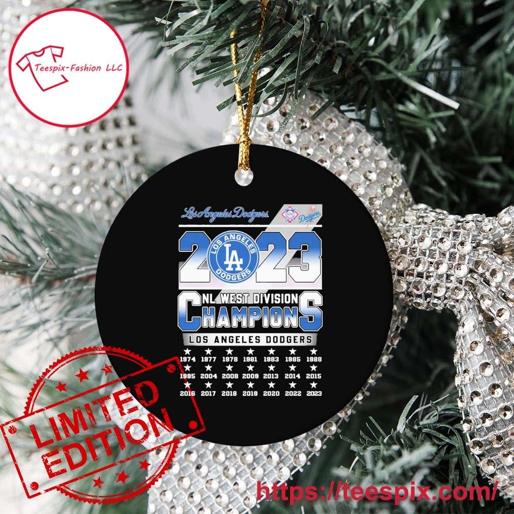MLB Los Angeles Dodgers 2023 NL West Division Champions Ornament