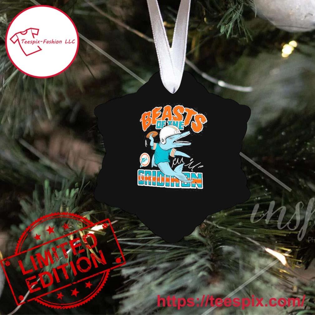 Miami Dolphins Snowflake Christmas Ornament