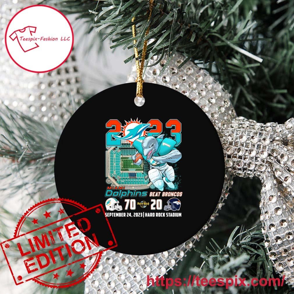 Miami Dolphins Snowflake Christmas Ornament