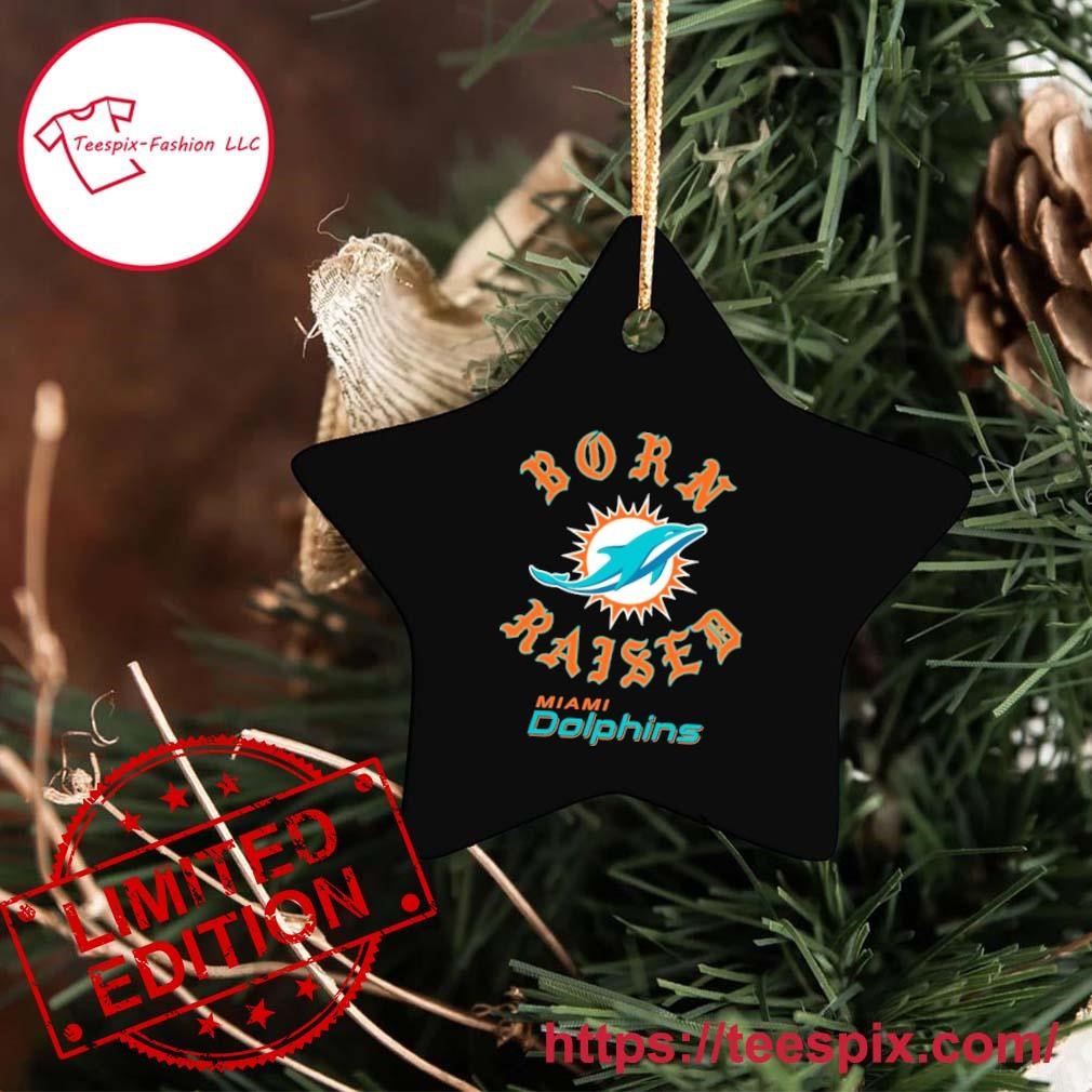 Miami Dolphins Merry Christmas Circle Ornament