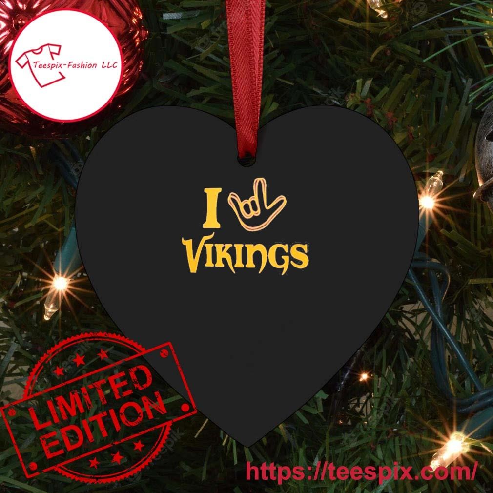 Minnesota Vikings The Nfl Asl Collection By Love Sign Tri Blend Ornament -  Teespix - Store Fashion LLC