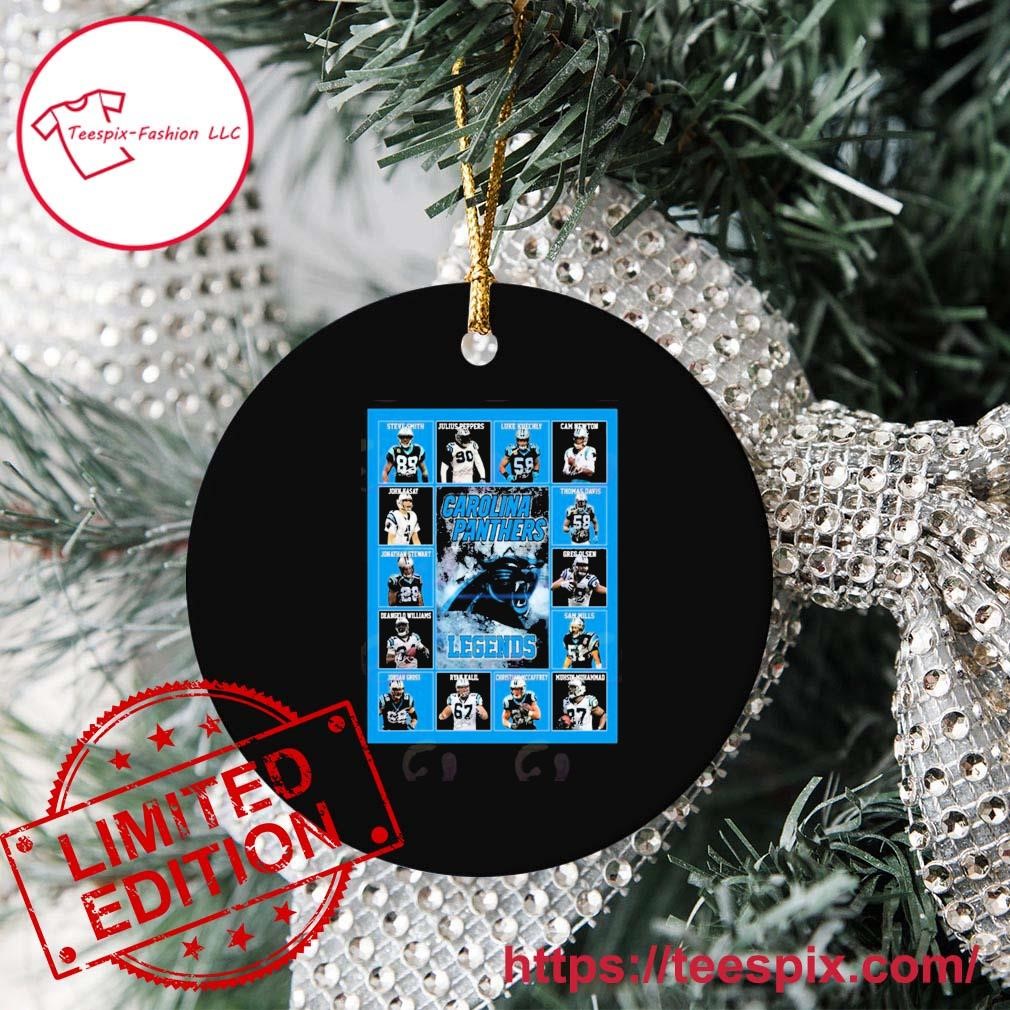 NFL Carolina Panthers Legends Team Signatures Ornament - Teespix