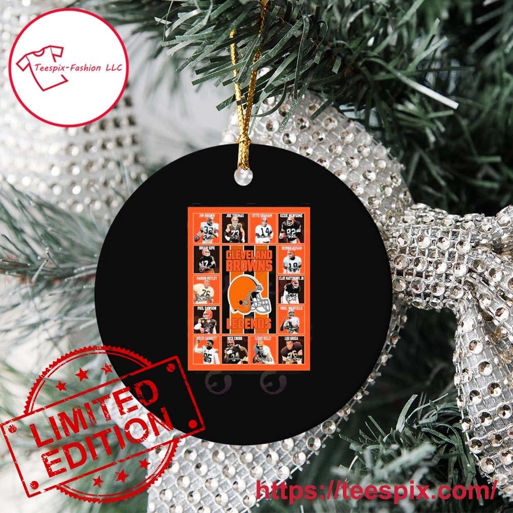 NFL Cleveland Browns Legends Team Signatures Ornament - Teespix