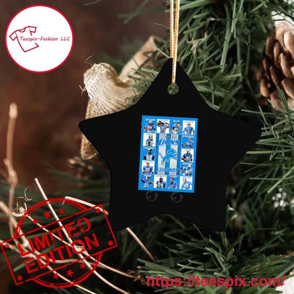 NFL Detroit Lions Legends Team Signatures Ornament - Teespix