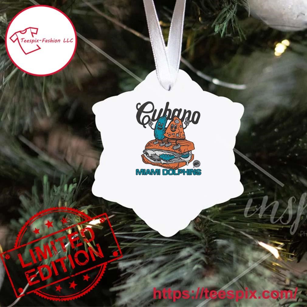 NFL Flavortown Cubano Miami Dolphins Ornament - Teespix - Store Fashion LLC