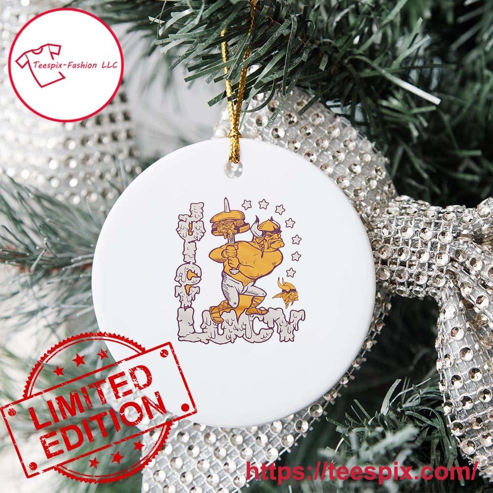 Minnesota Vikings Snoopy Christmas Circle Ornament