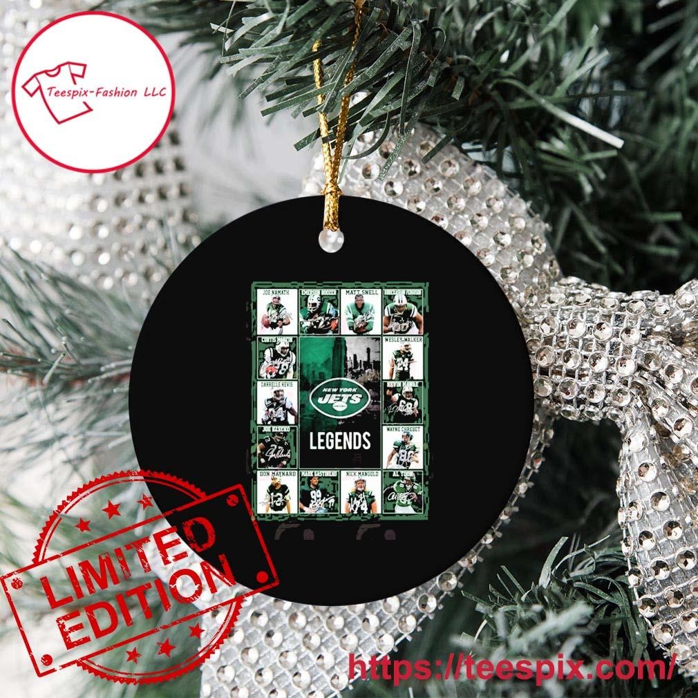 NFL New York Jets Legends Team Signatures Ornament - Teespix