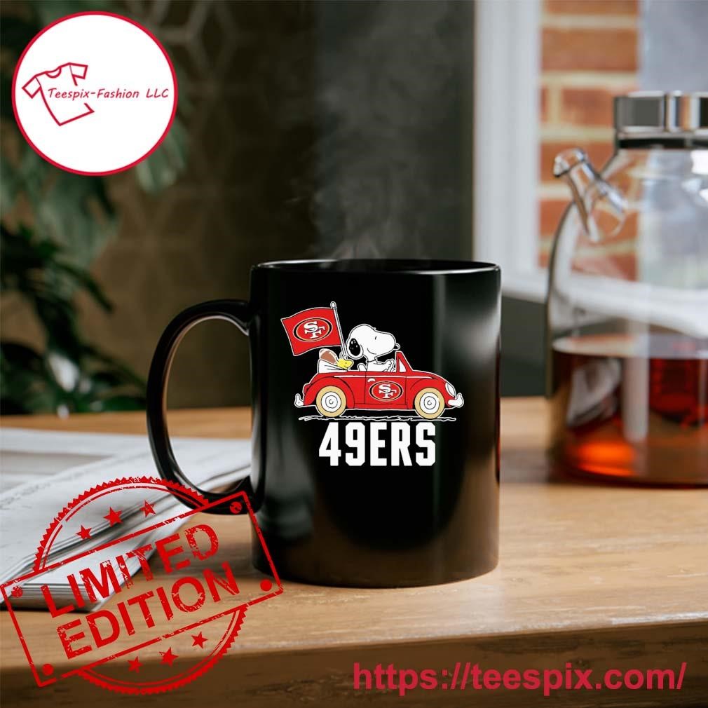 Peanuts Snoopy And Woodstock San Francisco 49ers On Car Shirt