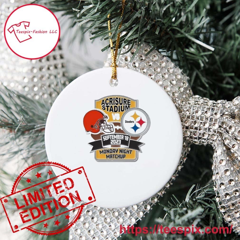 Pittsburgh Steelers NFL Stadium Print Glass Ball Ornament