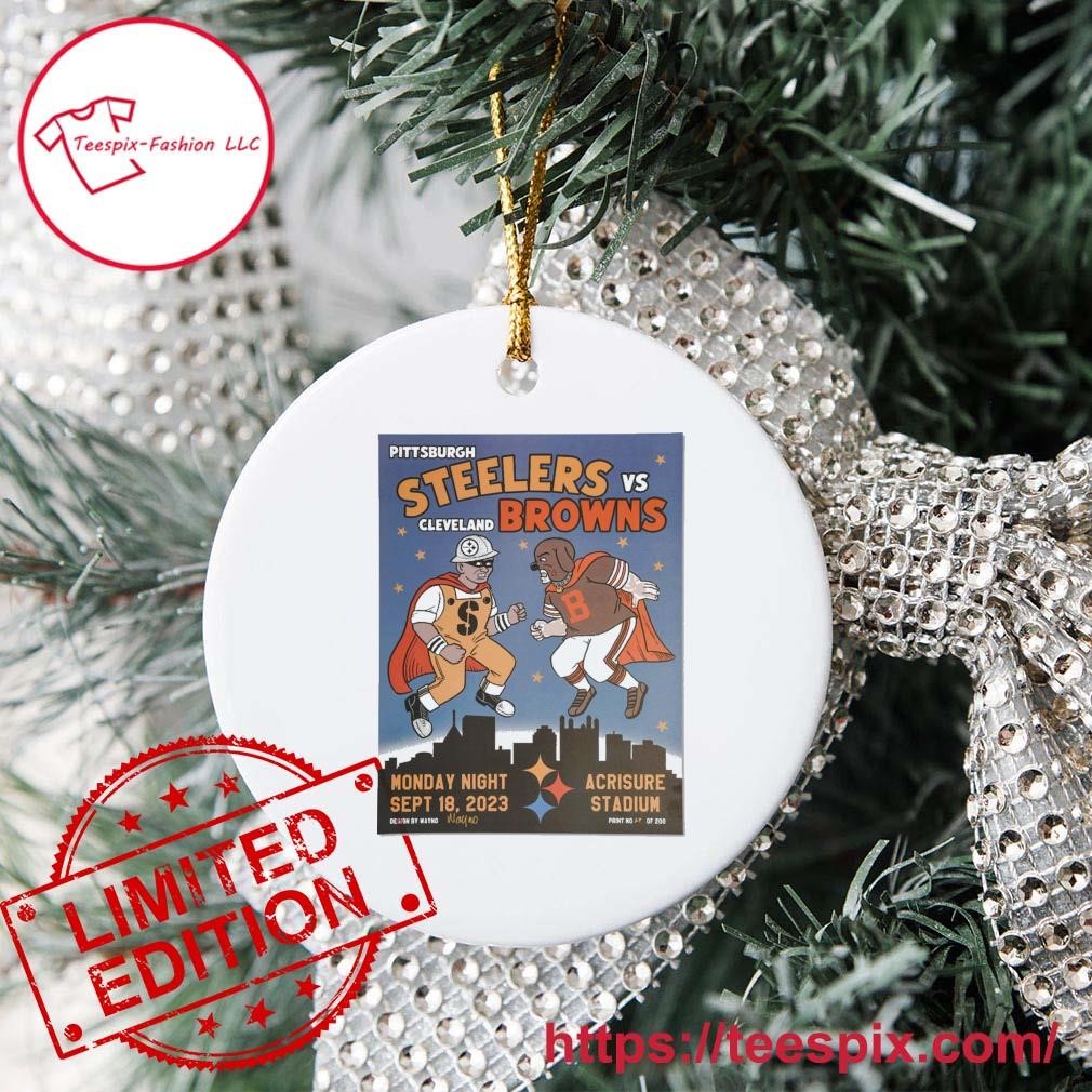 Cleveland Browns Christmas Merry Christmas Circle Ornament