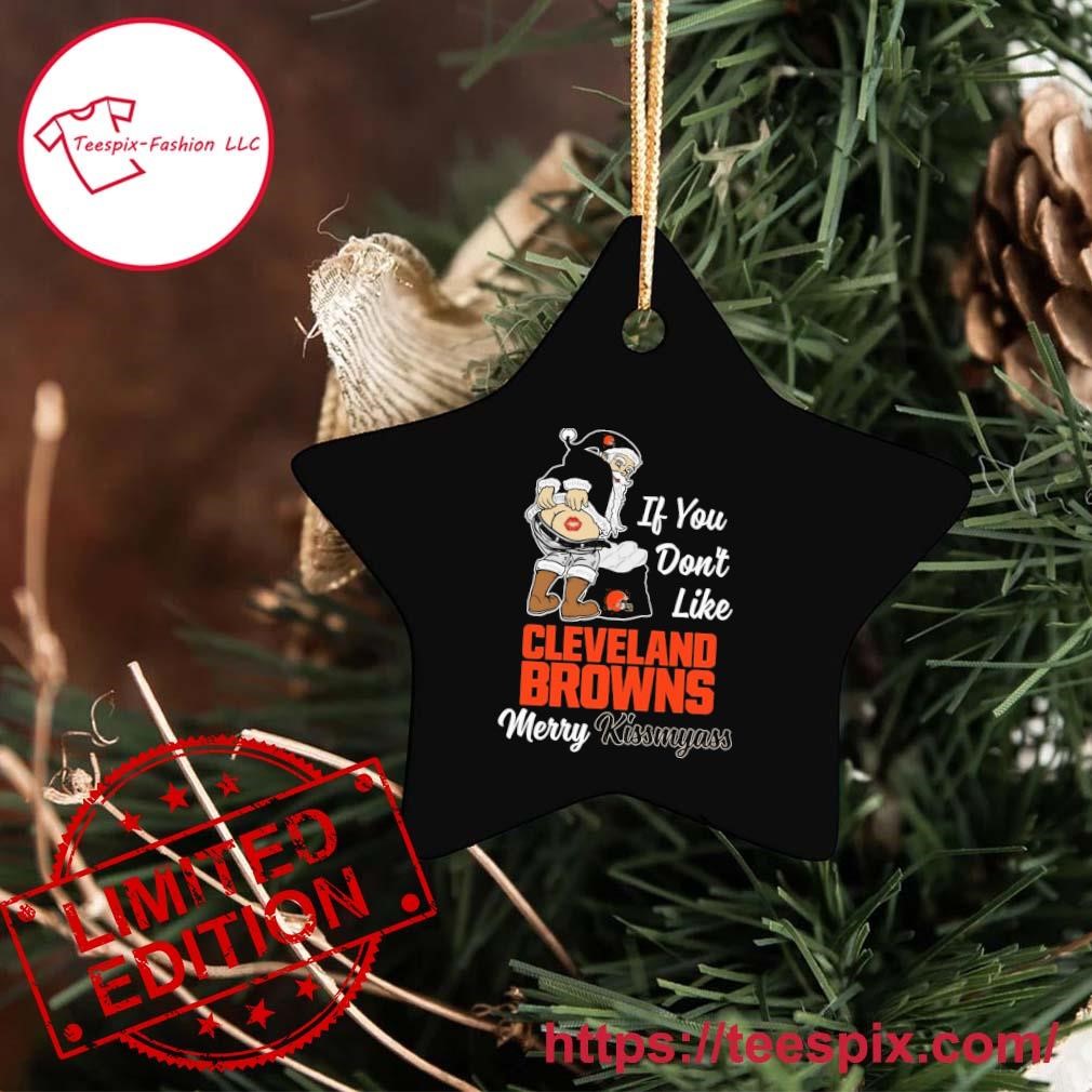 Santa If You Don't Like Cleveland Browns Merry Kissmyass 2023 Christmas T  Shirt