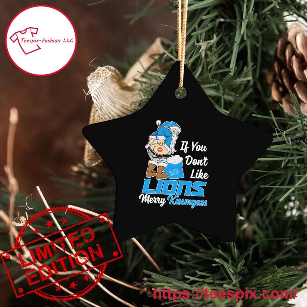 Detroit Lions Santa Christmas Tree Ornament