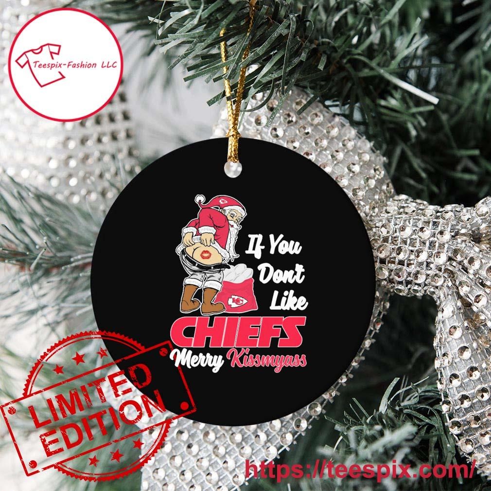 Kansas City Chiefs Merry Christmas Circle Ornament