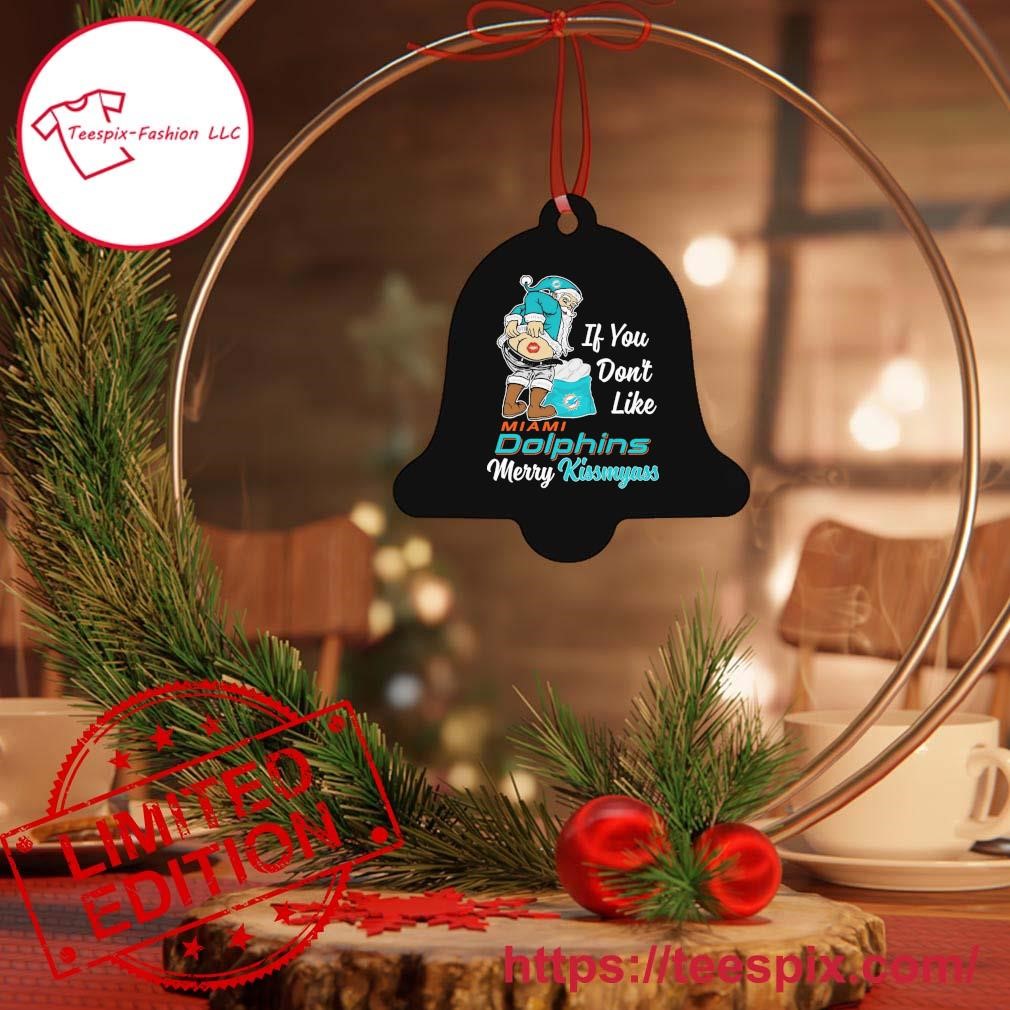 Miami Dolphins Merry Christmas Circle Ornament