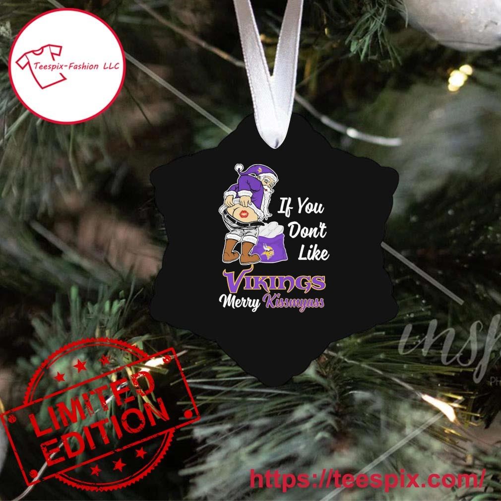 Minnesota Vikings Merry Christmas Circle Ornament