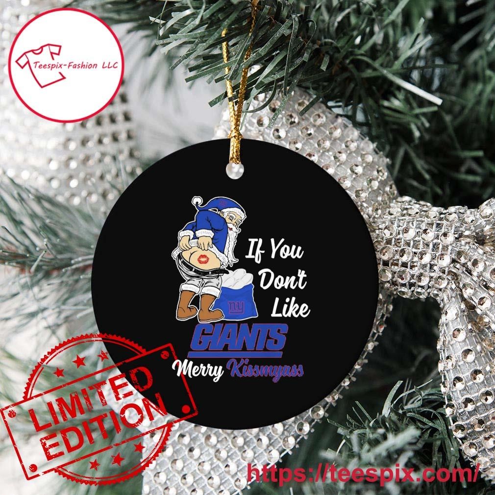 New York Giants Merry Christmas Circle Ornament