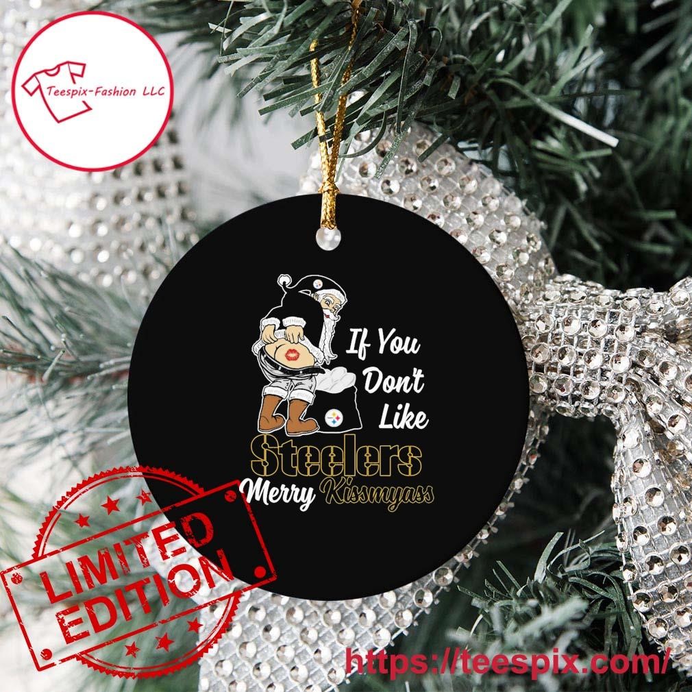 Pittsburgh Steelers Merry Christmas Circle Ornament