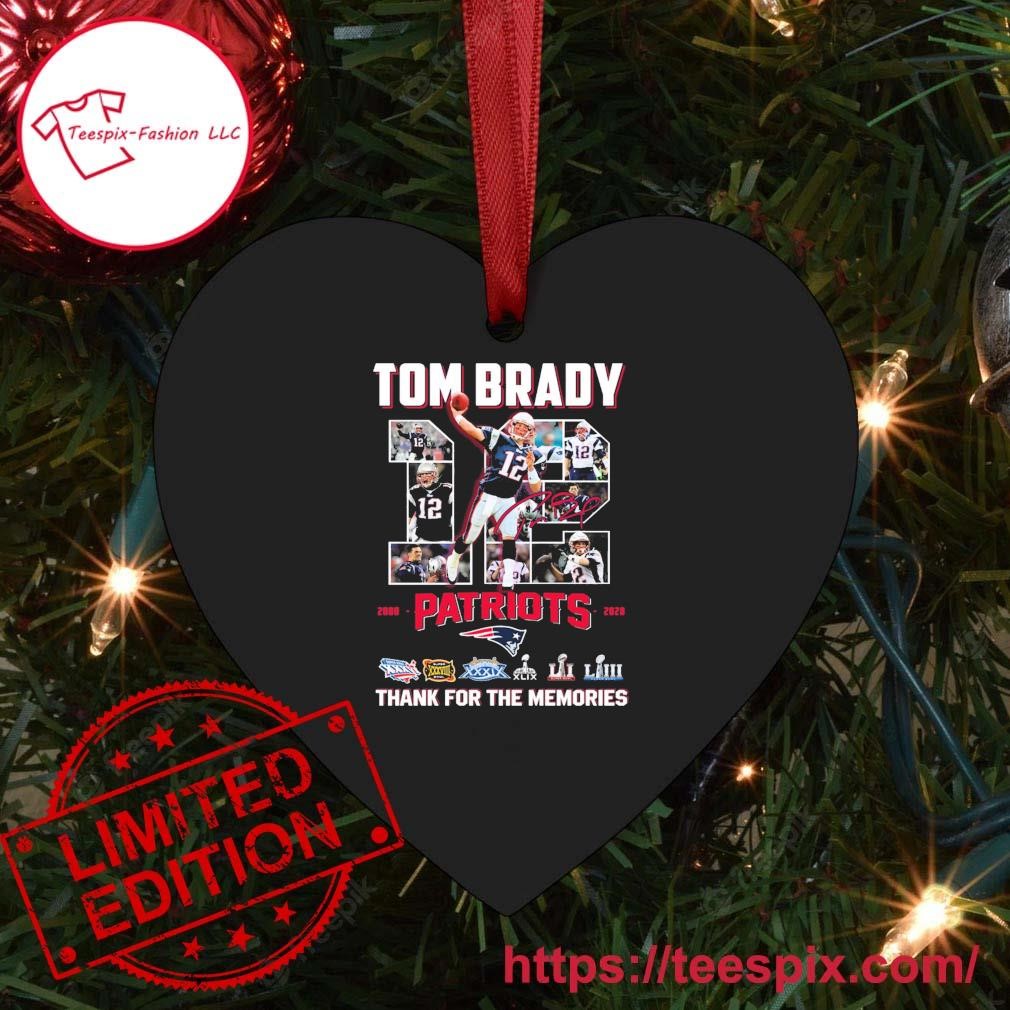 12 Tom Brady thanks for the memories signatures 2000-2020 shirt