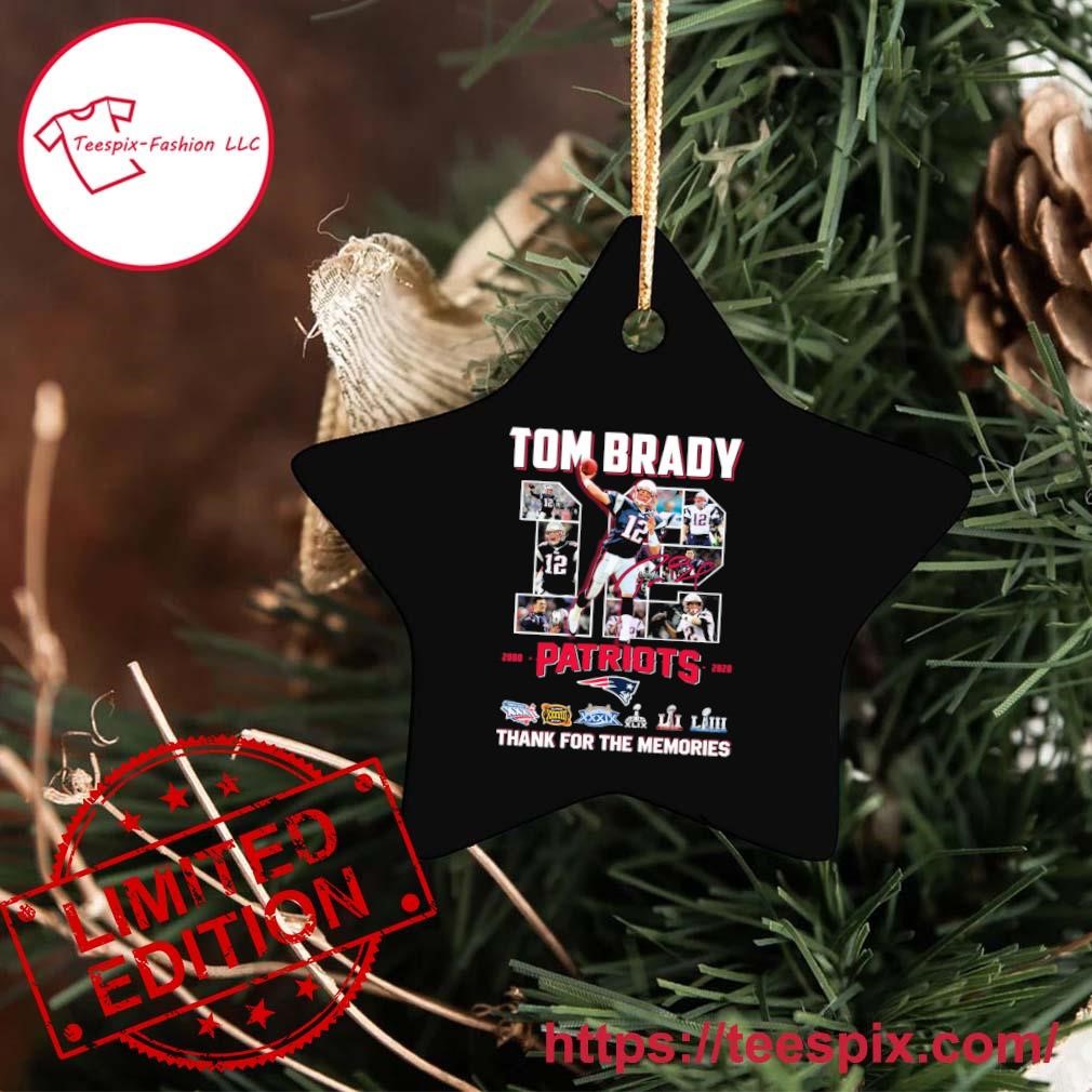 12 Tom Brady thanks for the memories signatures 2000-2020 shirt