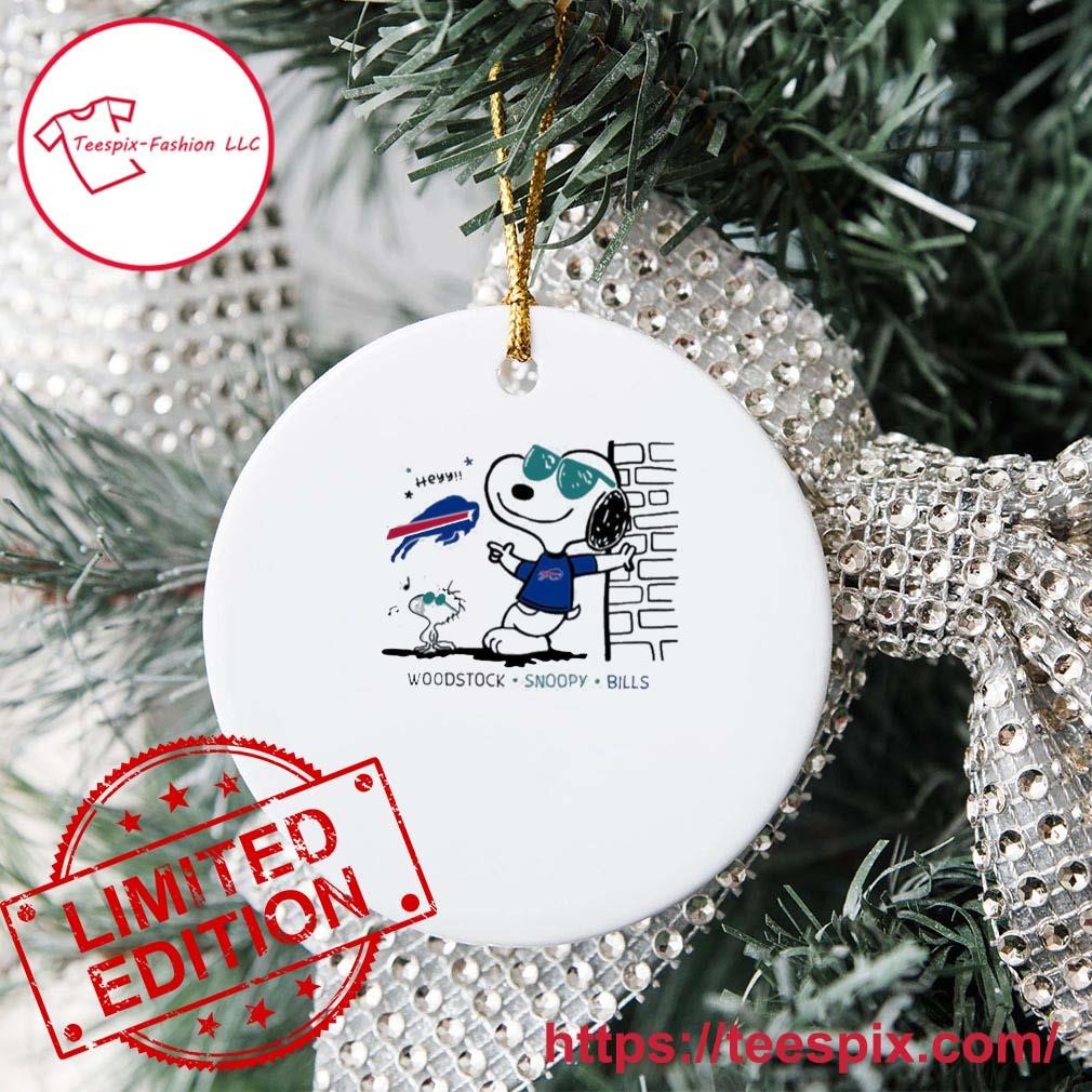 Buffalo Bills Snoopy Christmas Circle Ornament