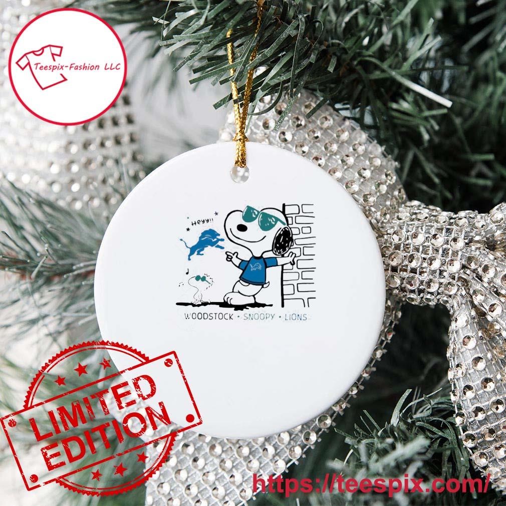 Carolina Panthers Snoopy Christmas Circle Ornament