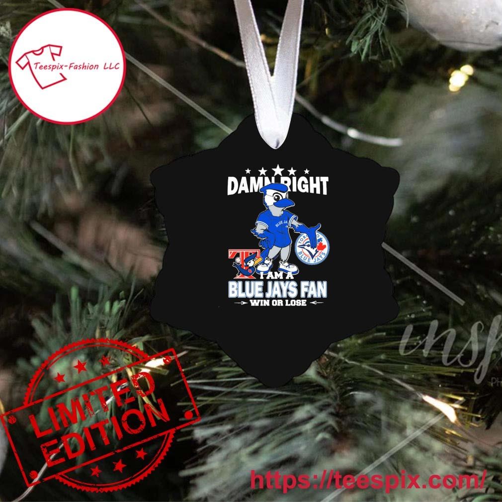 Damn right I am a Denver Broncos fan win or lose mascot ornament tree  Decoration