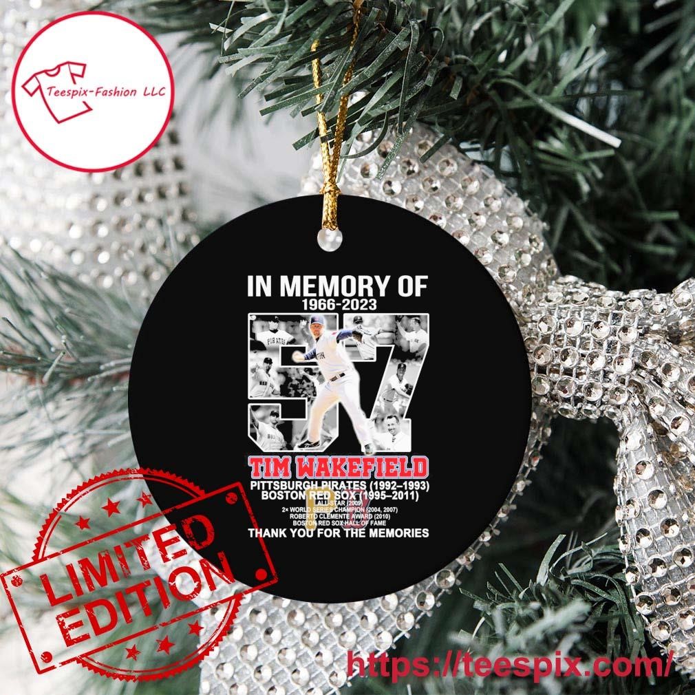 In Memory Of Tim Wakefield 1966-2023 Thank You For The Memories Signatures  Ornament Custom Name - Teespix - Store Fashion LLC