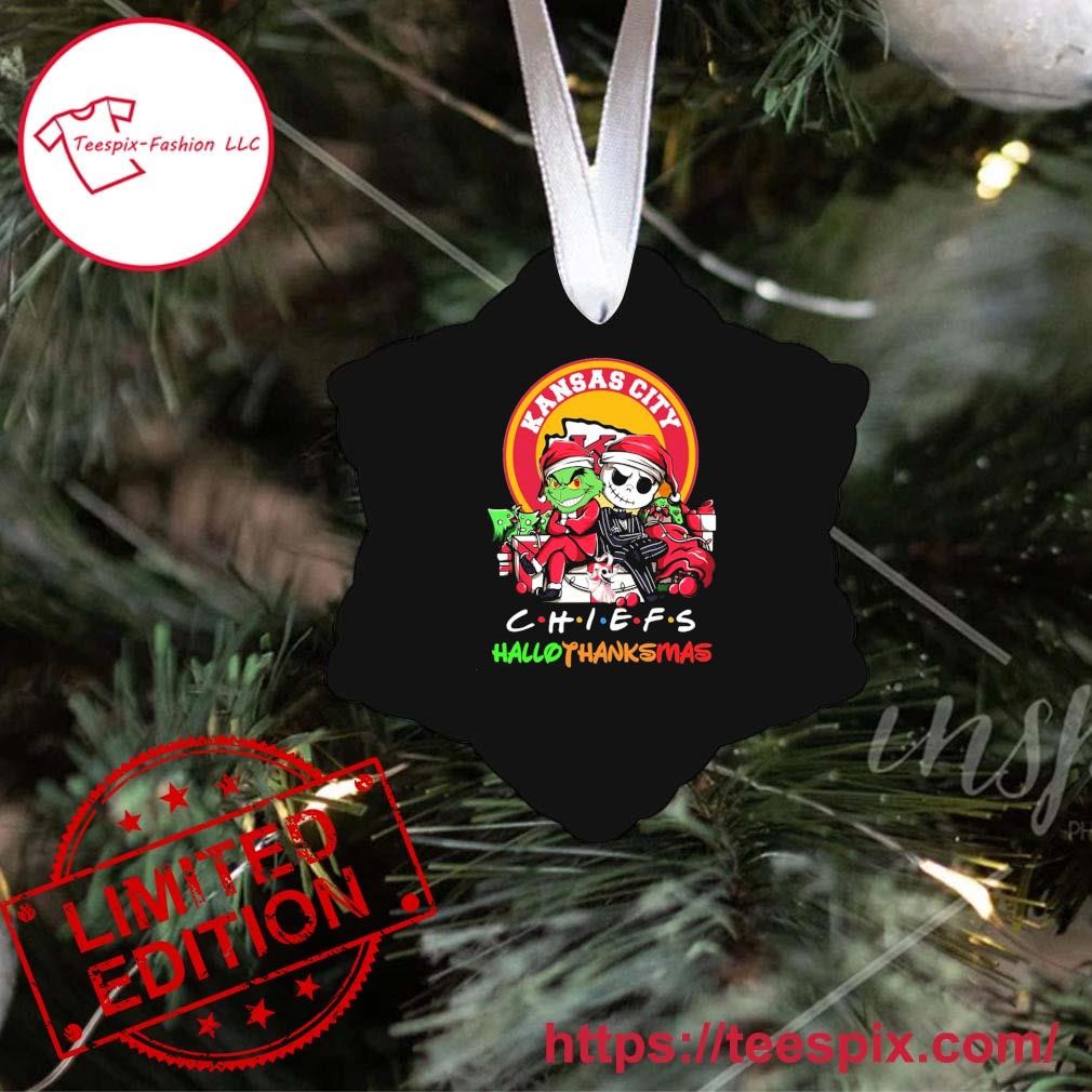 Grinch And Jack Skellington Kansas City Chiefs Hallothankmas Shirt