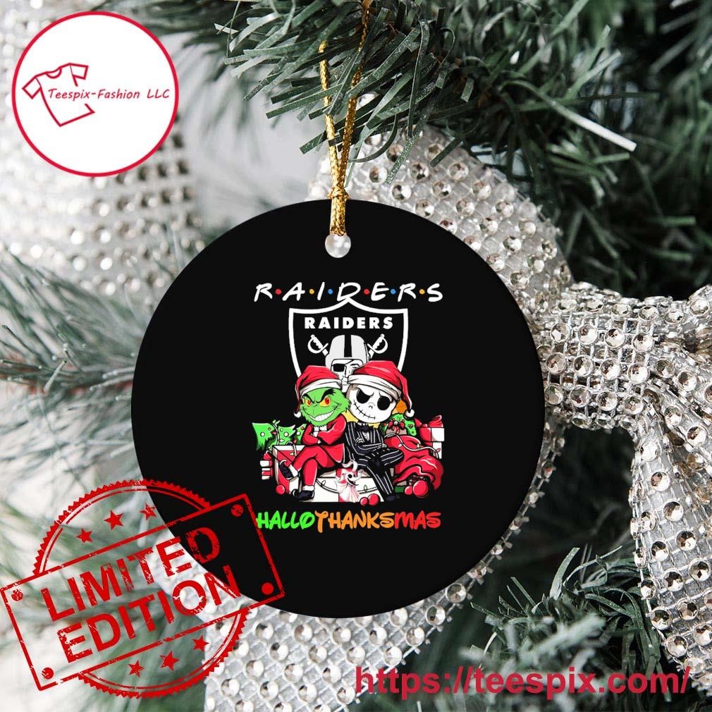 Jack Skellington And The Grinch Las Vegas Raiders Hallothanksmas