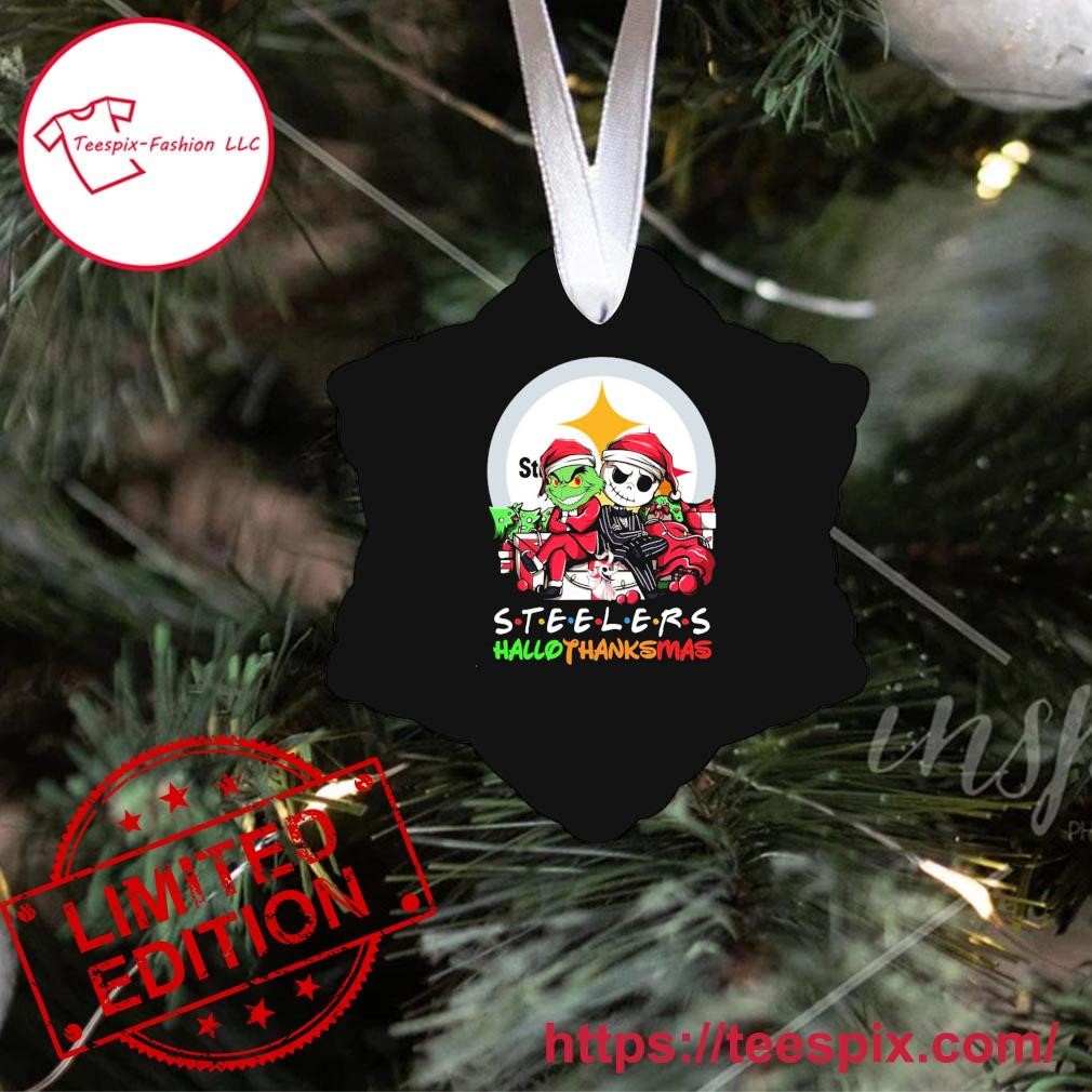 Official The Grinch Hand Holding Ornament Pittsburgh Steelers