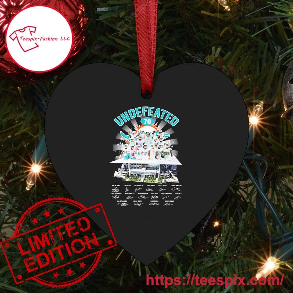 Miami Dolphins undefeated 70 points perfect season ornament tree Decoration