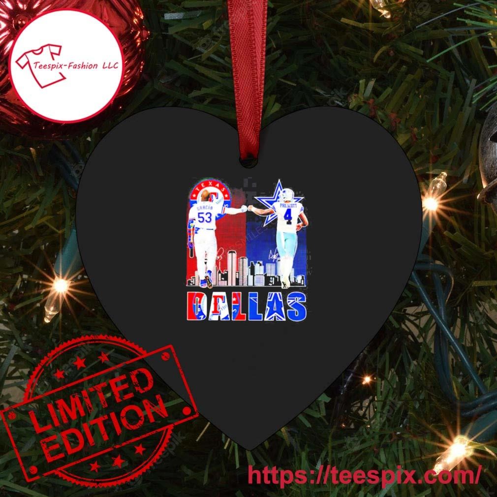 Official Texas City Skyline Adolis Garcia Texas Rangers And Prescott Dallas Cowboys 2023 Signatures Ornament Custom Name Heart.jpg