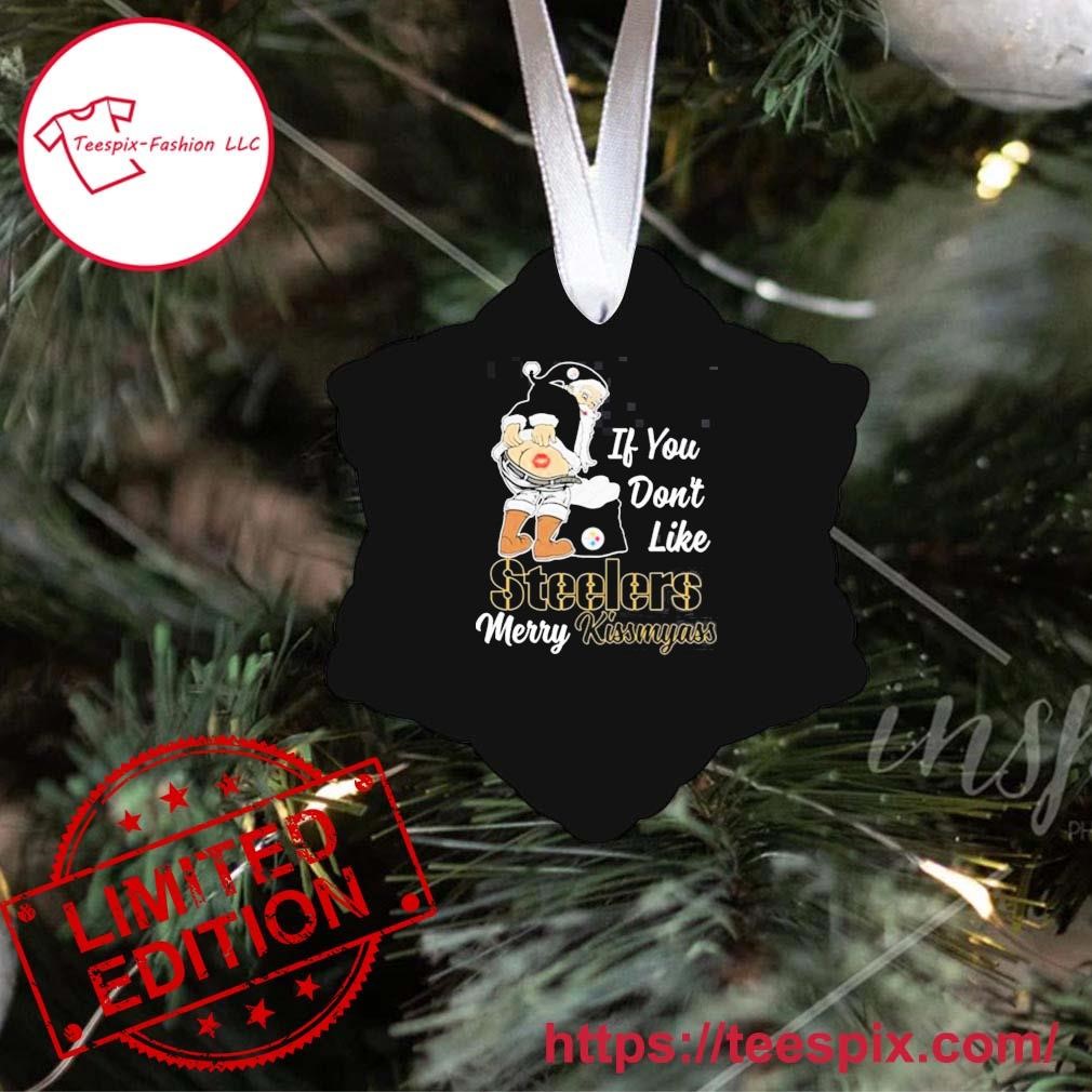 Santa Butt If You Don't Like Pittsburgh Steelers Merry Kissmyass Christmas  Shirt