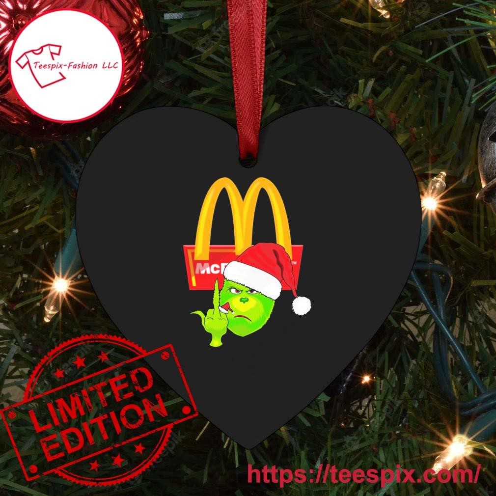 McDonald's symbol with grinch santa hat christmas shirt, hoodie