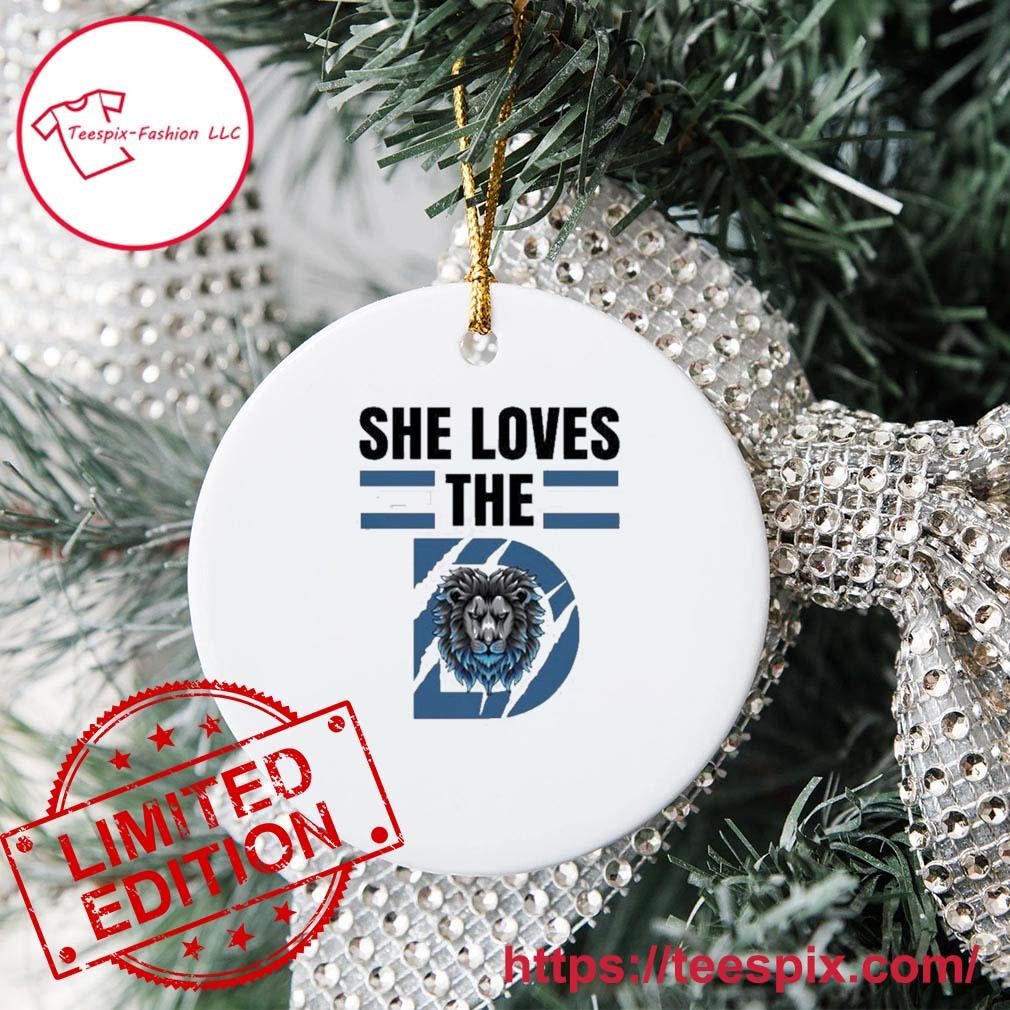 Detroit Lions Personalized Snowman Christmas Ornament 