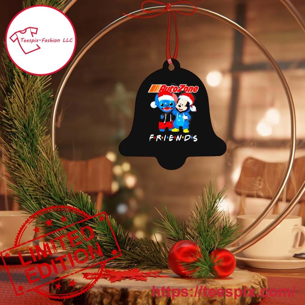 Stitch And Mickey Mouse Auto Zone Friends Merry Christmas Ornament Custom Name Bell.jpg