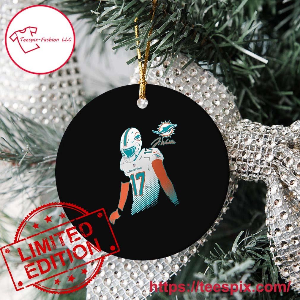 Miami Dolphins Snowflake Christmas Ornament