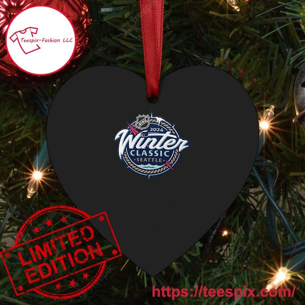 2024 NHL Winter Classic Seattle Logo Ornament Custom Name Teespix   2024 NHL Winter Classic Seattle Logo Ornament Custom Name Heart 